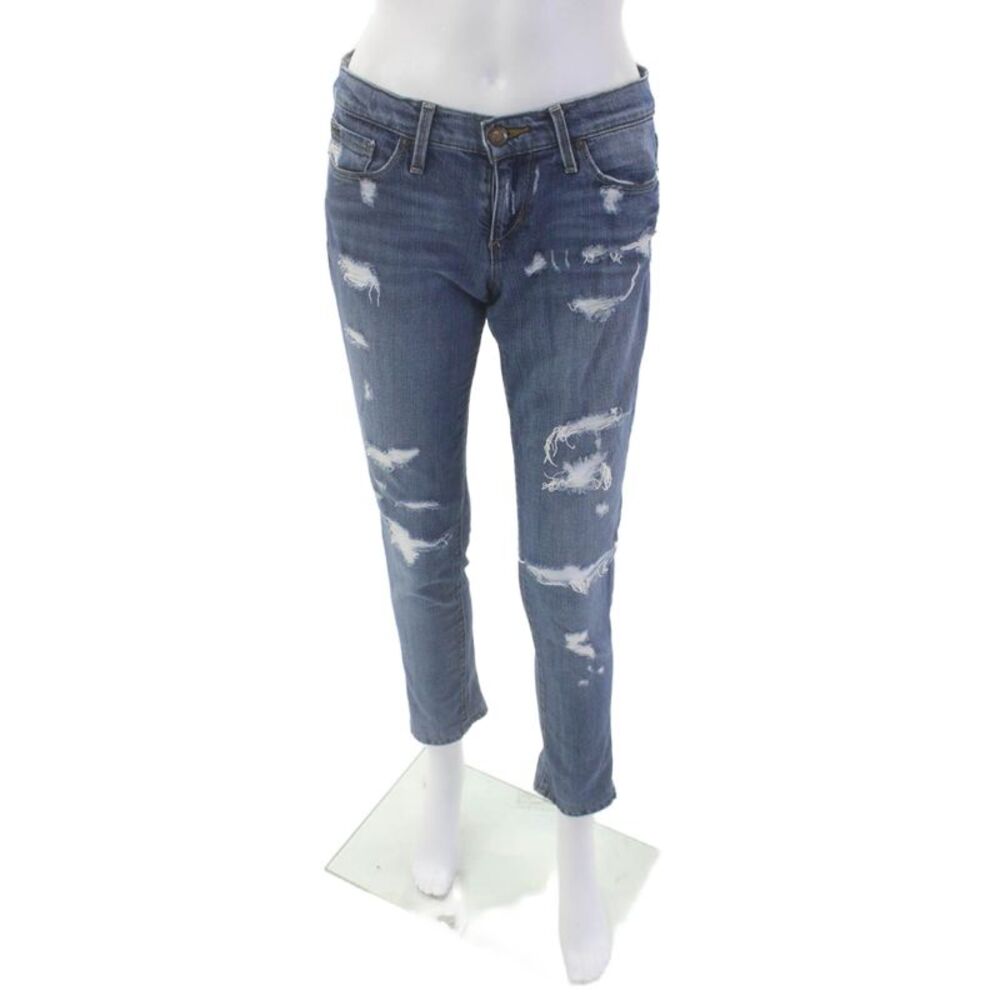 Joe's Collection Womens Cotton Distressed Five Pocket Skinny Jeans Blue Size 25